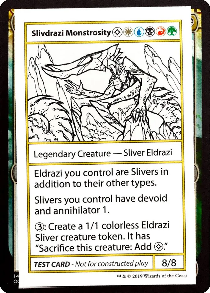 2021 Mystery Booster Playtest Cards 2021 Slivdrazi Monstrosity #102 rare card image