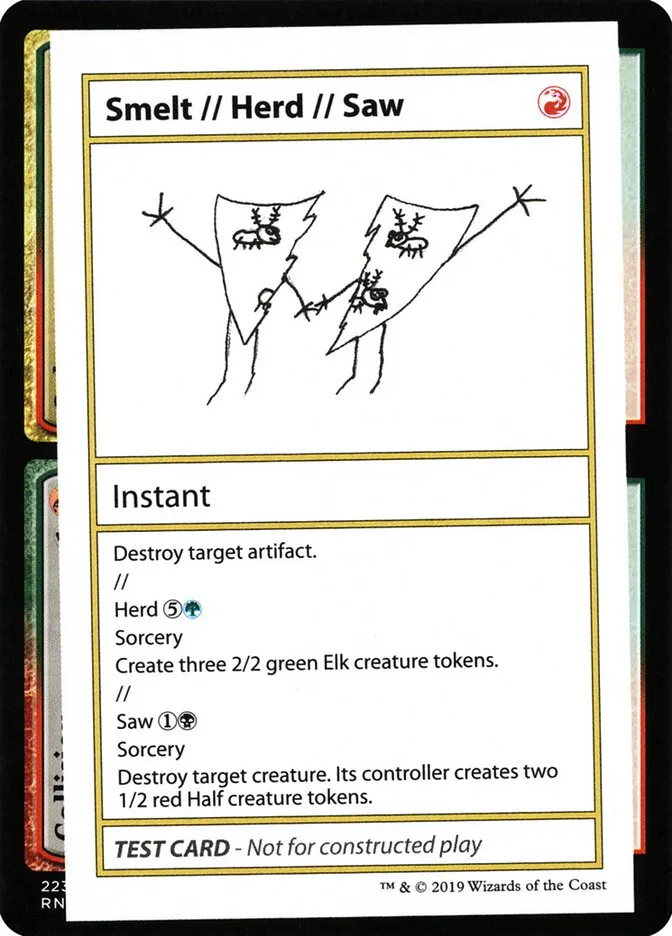 2021 Mystery Booster Playtest Cards 2021 Smelt // Herd // Saw #100 rare card image