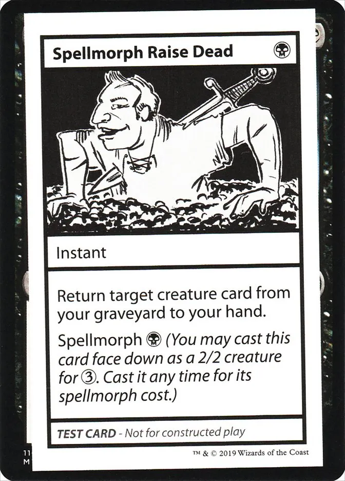 2021 Mystery Booster Playtest Cards 2021 Spellmorph Raise Dead #46 rare card image