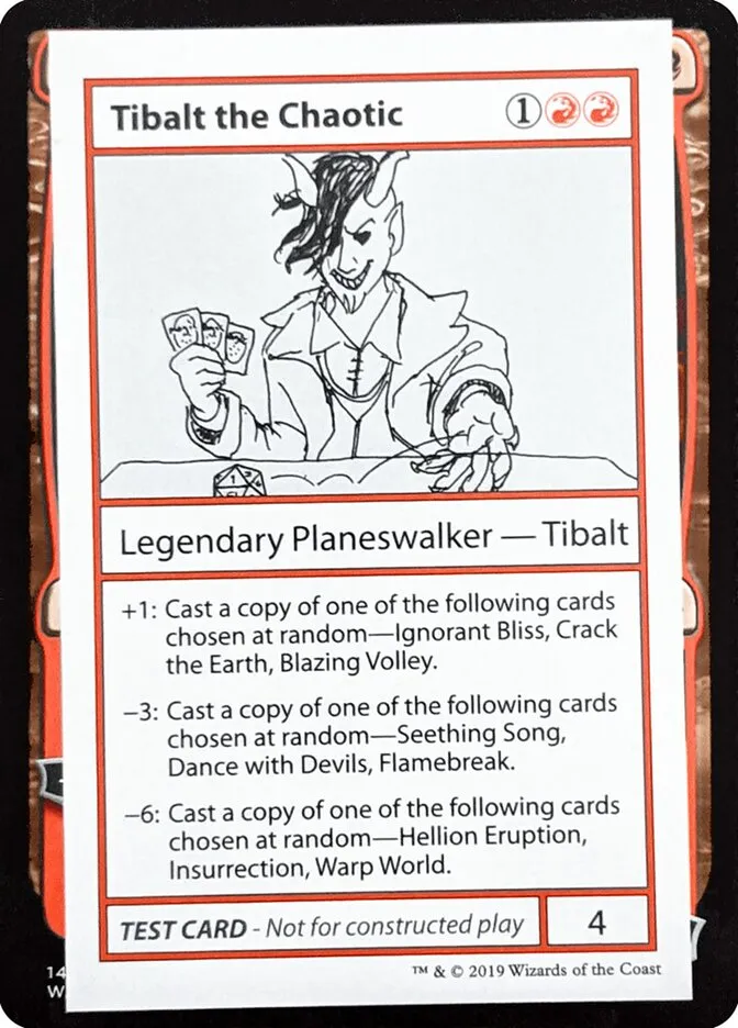 2021 Mystery Booster Playtest Cards 2021 Tibalt the Chaotic #66 rare card image