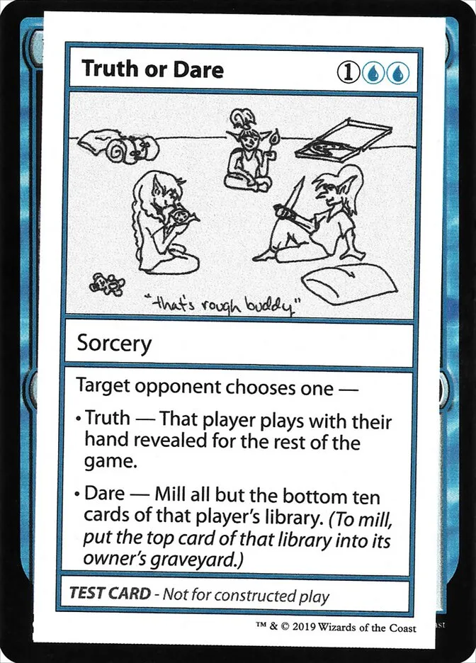2021 Mystery Booster Playtest Cards 2021 Truth or Dare #32 rare card image
