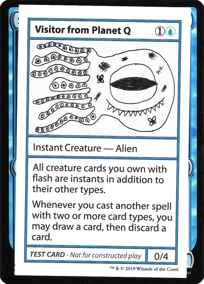 2021 Mystery Booster Playtest Cards 2021 Visitor from Planet Q #33 rare card image