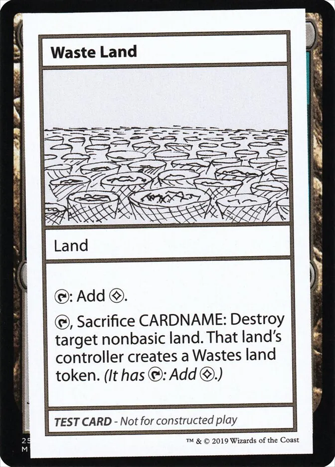2021 Mystery Booster Playtest Cards 2021 Waste Land #121 rare card image