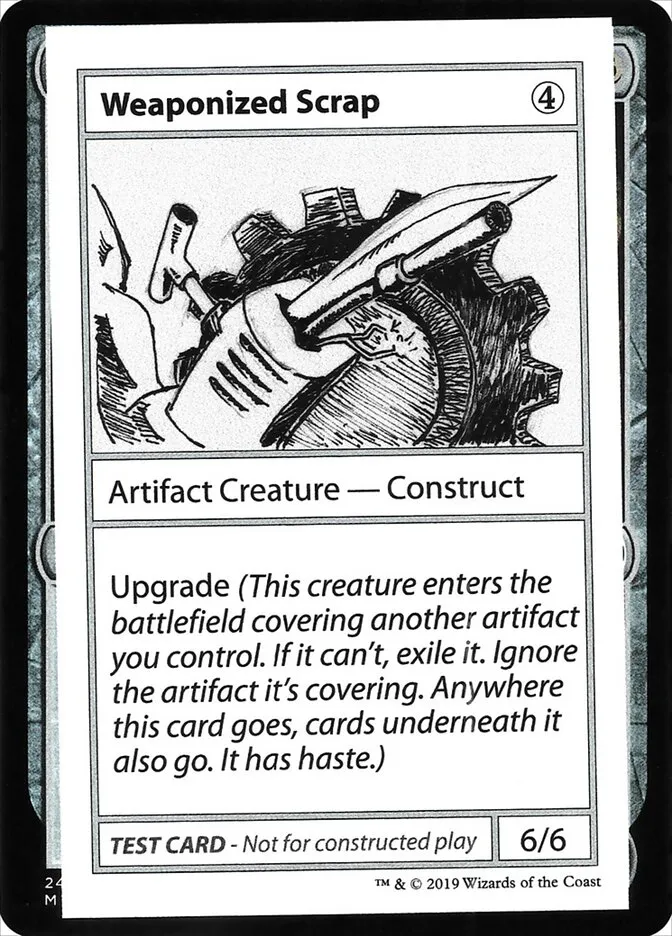 2021 Mystery Booster Playtest Cards 2021 Weaponized Scrap #111 rare card image