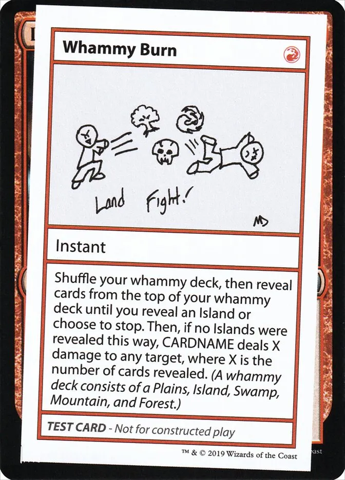 2021 Mystery Booster Playtest Cards 2021 Whammy Burn #70 rare card image