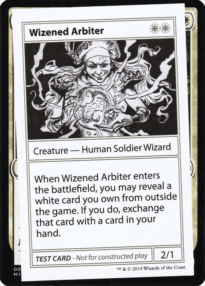 2021 Mystery Booster Playtest Cards 2021 Wizened Arbiter #14 rare card image