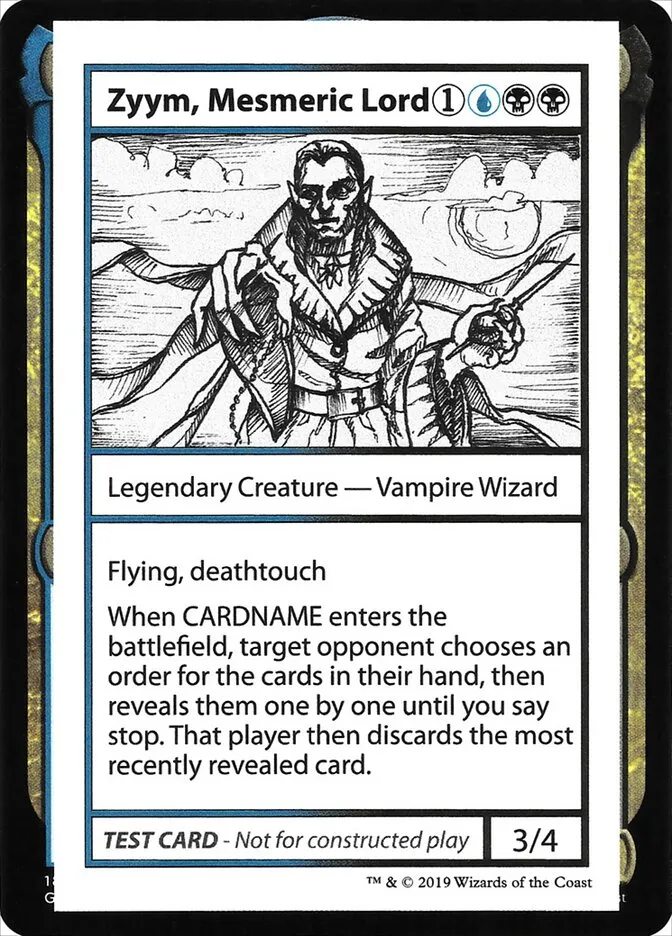 2021 Mystery Booster Playtest Cards 2021 Zyym, Mesmeric Lord #104 rare card image
