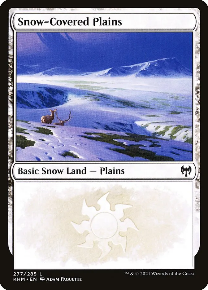 2021 Kaldheim Snow-Covered Plains #277 common card image