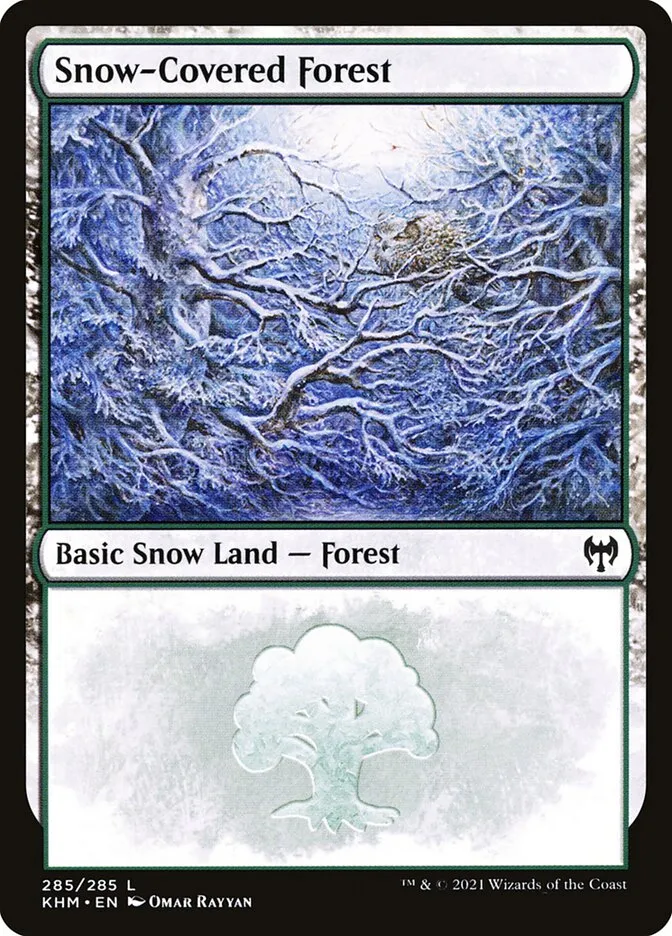 2021 Kaldheim Snow-Covered Forest common #285 common card image