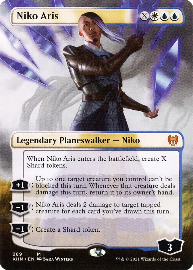 2021 Kaldheim Niko Aris [Borderless Foil] mythic #289 mythic card image
