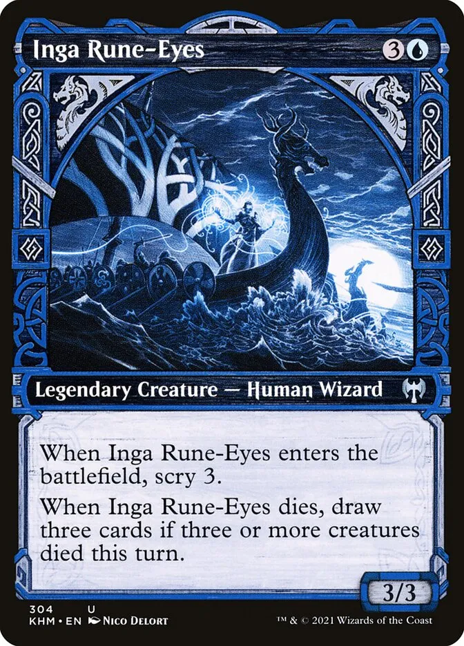 2021 Kaldheim Inga Rune-Eyes [Showcase] uncommon #304 uncommon card image