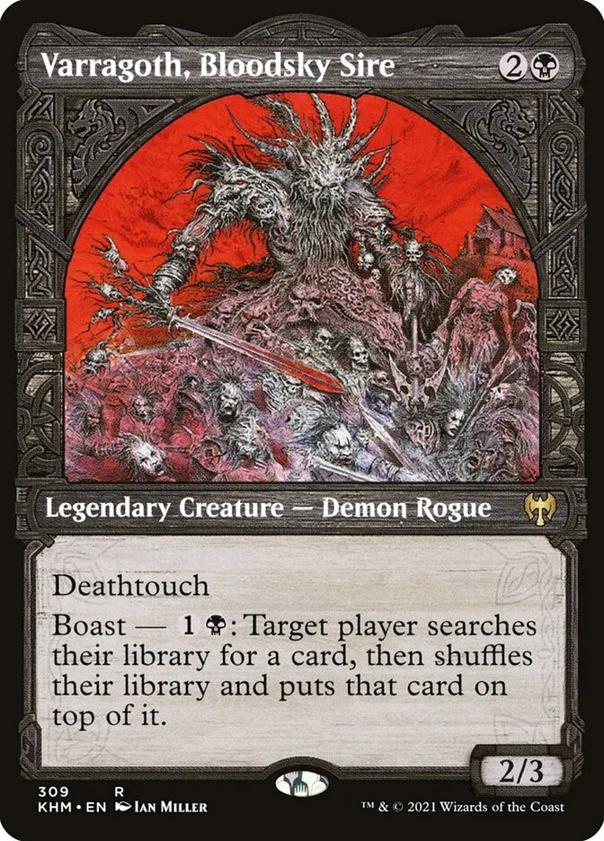 2021 Kaldheim Varragoth, Bloodsky Sire [Showcase] rare #309 rare card image