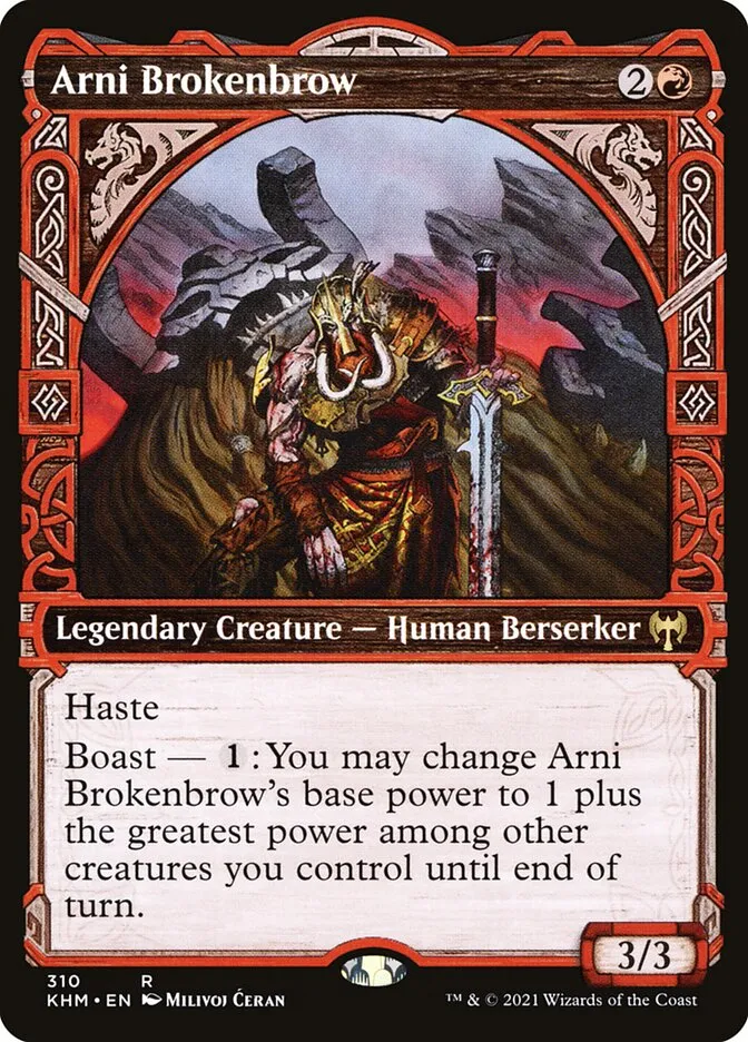 2021 Kaldheim Arni Brokenbrow [Showcase] rare #310 rare card image