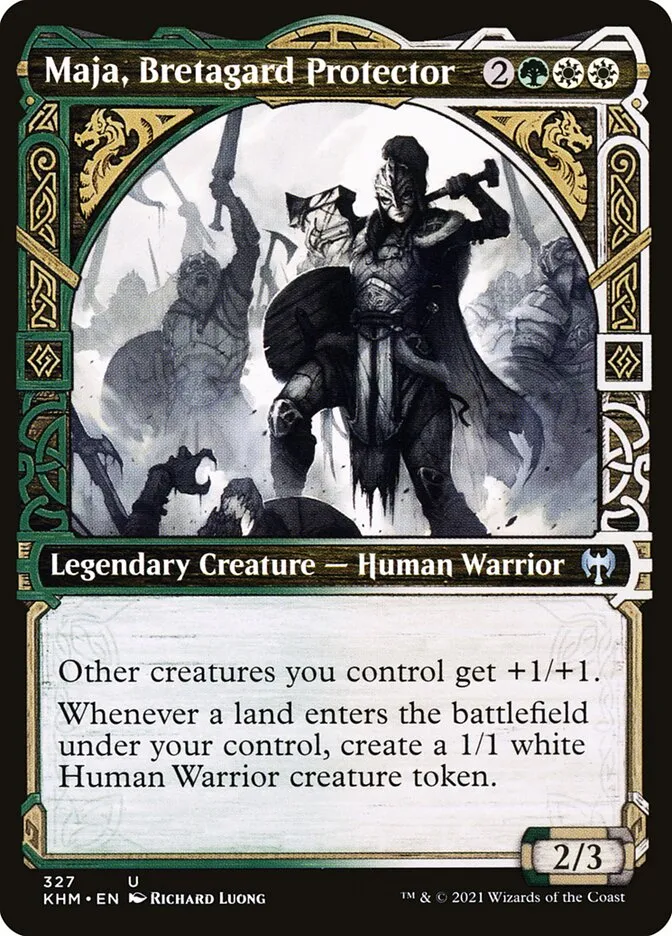 2021 Kaldheim Maja, Bretagard Protector [Showcase] uncommon #327 uncommon card image