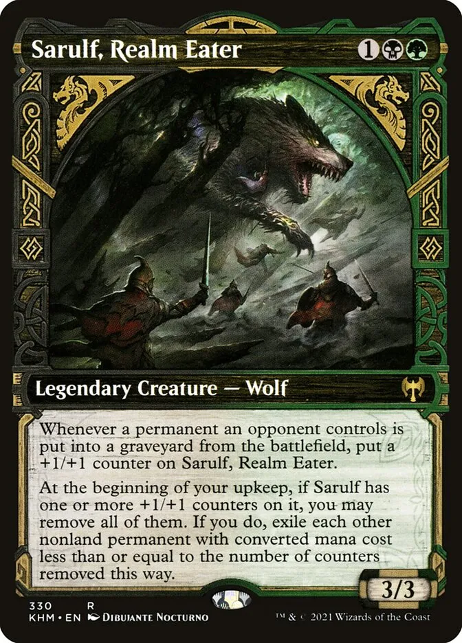 2021 Kaldheim Sarulf, Realm Eater [Showcase] rare #330 rare card image