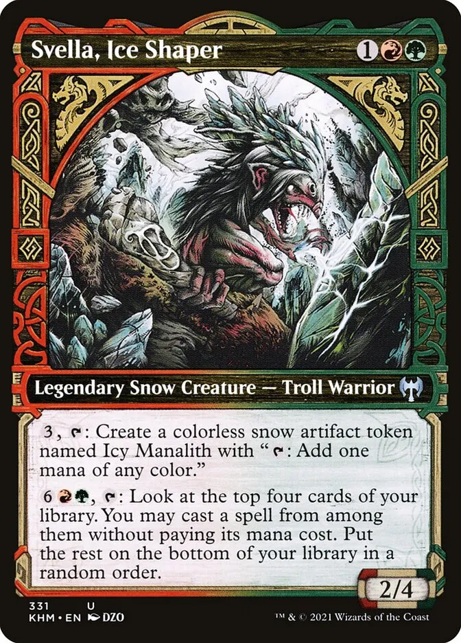 2021 Kaldheim Svella, Ice Shaper [Showcase] uncommon #331 uncommon card image