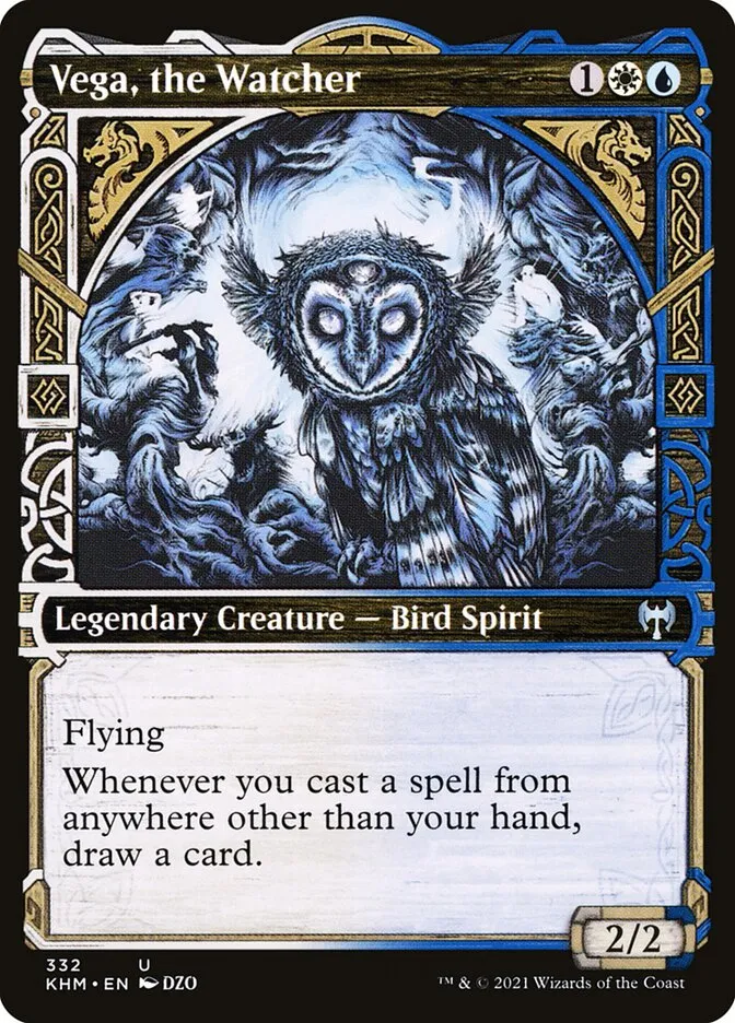 2021 Kaldheim Vega, the Watcher [Showcase] uncommon #332 uncommon card image