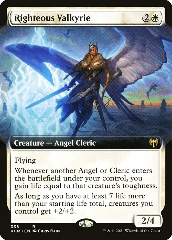 2021 Kaldheim Righteous Valkyrie rare #338 rare card image