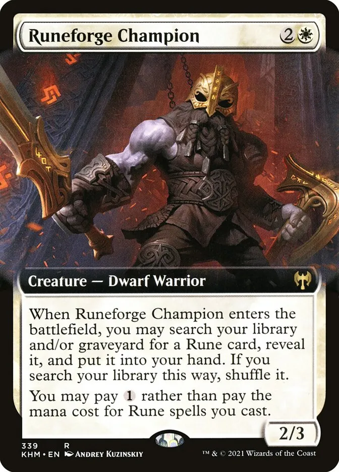 2021 Kaldheim Runeforge Champion rare #339 rare card image