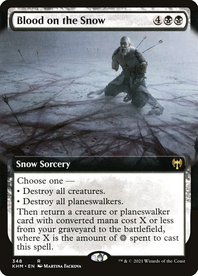 2021 Kaldheim Blood on the Snow rare #348 rare card image