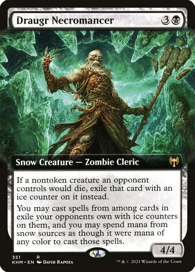 2021 Kaldheim Draugr Necromancer rare #351 rare card image