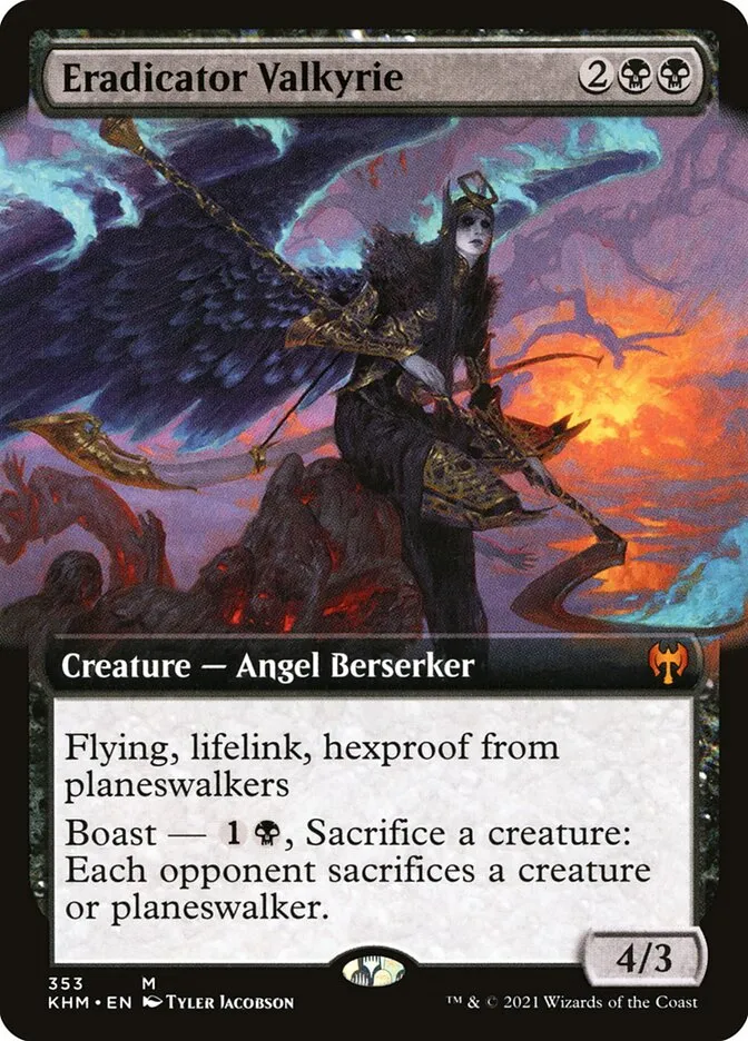 2021 Kaldheim Eradicator Valkyrie mythic #353 mythic card image
