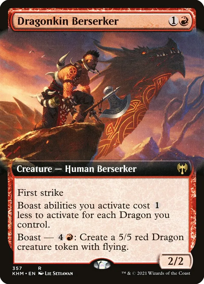 2021 Kaldheim Dragonkin Berserker rare #357 rare card image