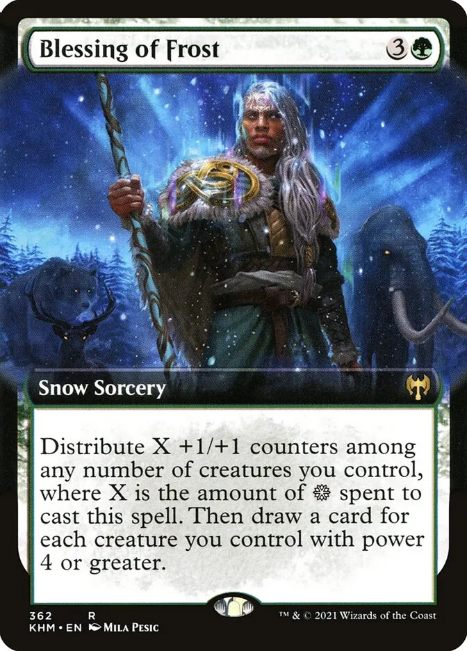 2021 Kaldheim Blessing of Frost rare #362 rare card image