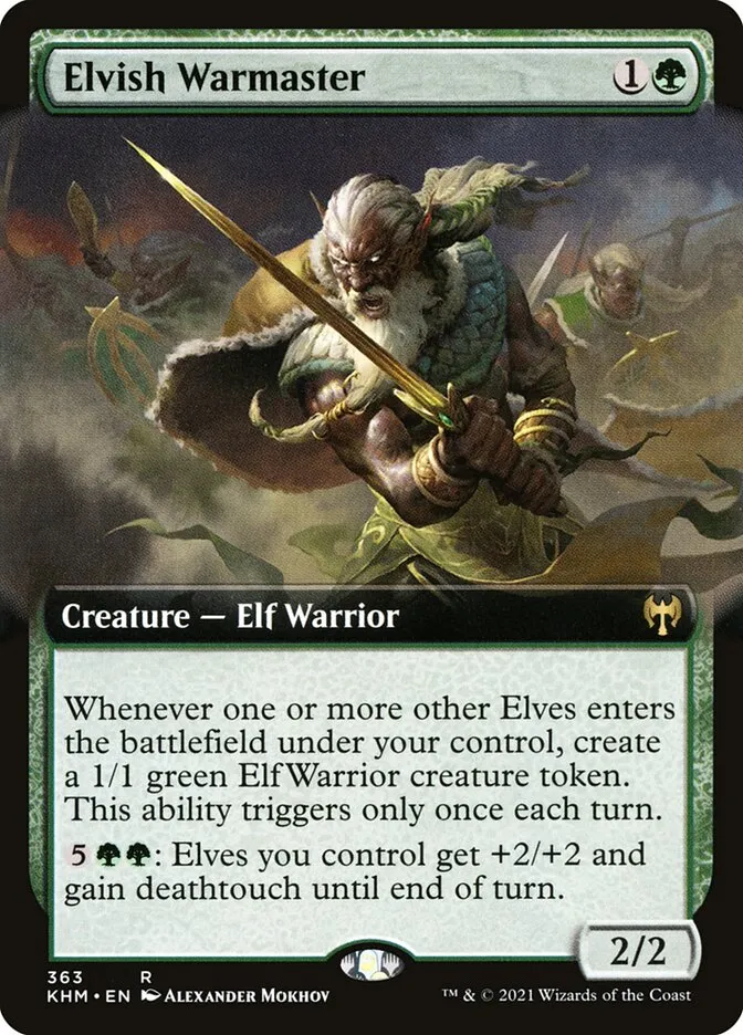 2021 Kaldheim Elvish Warmaster rare #363 rare card image
