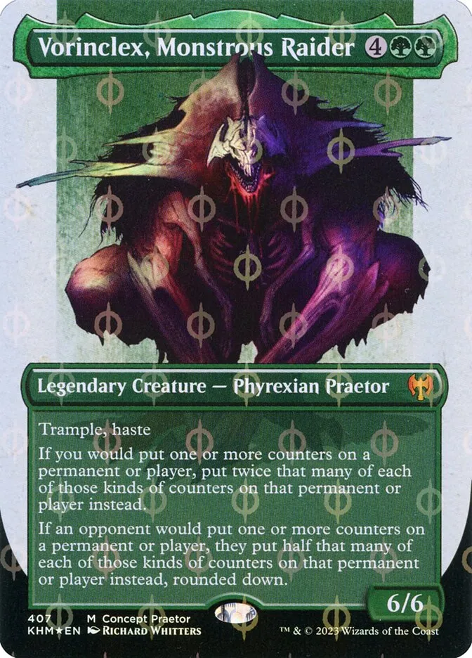 2021 Kaldheim Vorinclex, Monstrous Raider #407 mythic card image