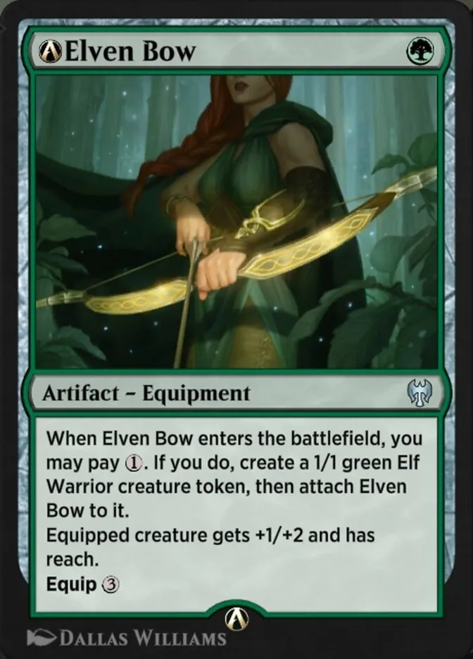 2021 Kaldheim A-Elven Bow uncommon #A-166 uncommon card image
