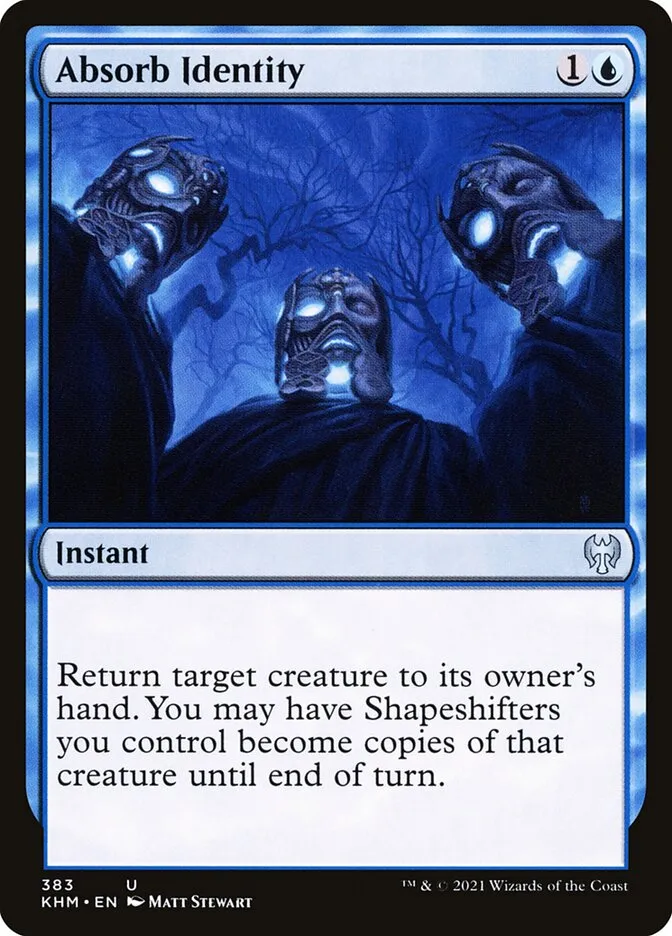 2021 Kaldheim Absorb Identity uncommon #383 uncommon card image