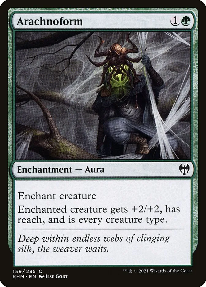2021 Kaldheim Arachnoform common #159 common card image