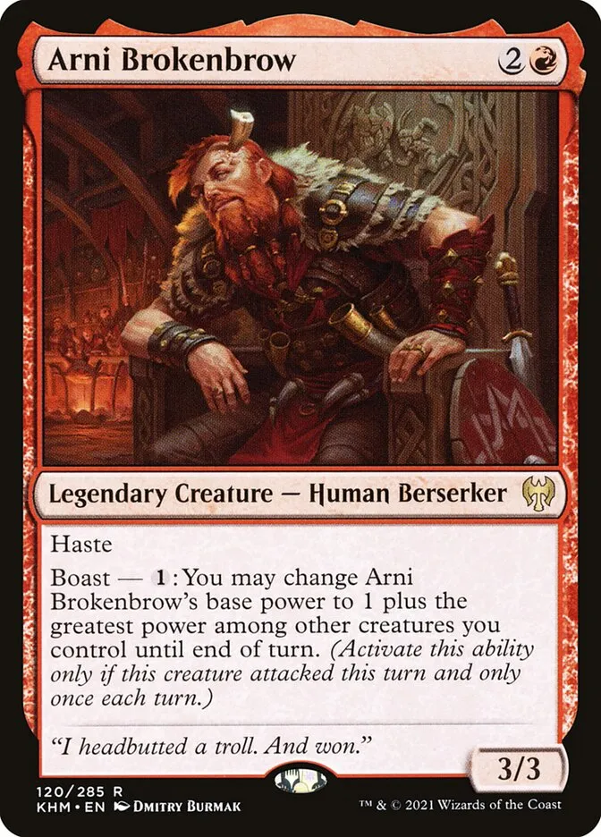 2021 Kaldheim Arni Brokenbrow #120 rare card image