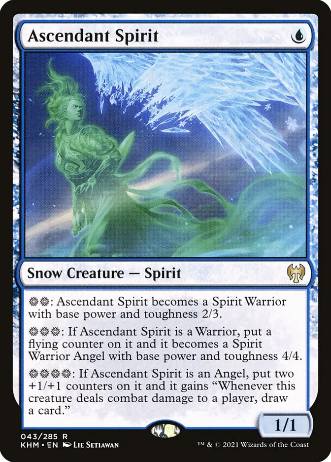 2021 Kaldheim Ascendant Spirit #43 rare card image