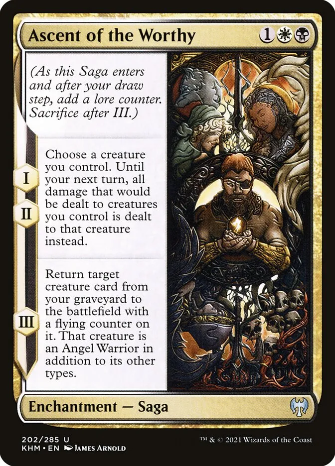 2021 Kaldheim Ascent of the Worthy #202 uncommon card image