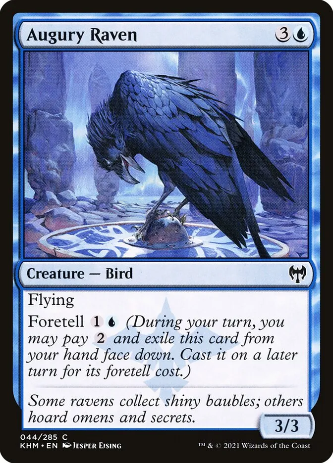 2021 Kaldheim Augury Raven #44 common card image