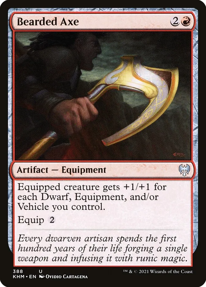 2021 Kaldheim Bearded Axe #388 uncommon card image