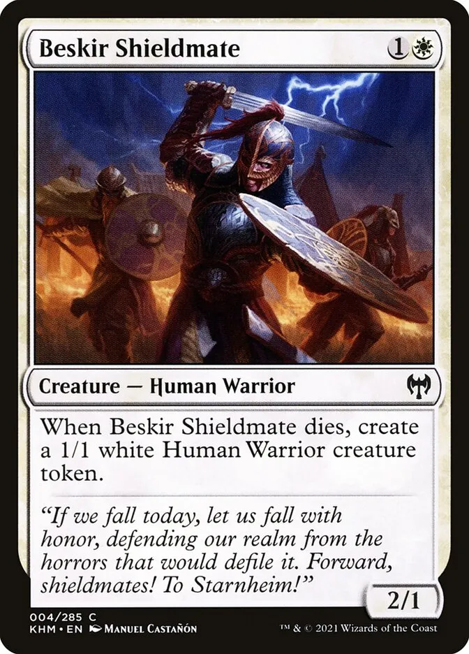 2021 Kaldheim Beskir Shieldmate common #4 common card image