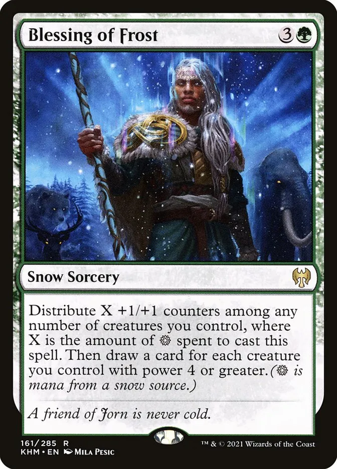 2021 Kaldheim Blessing of Frost #161 rare card image