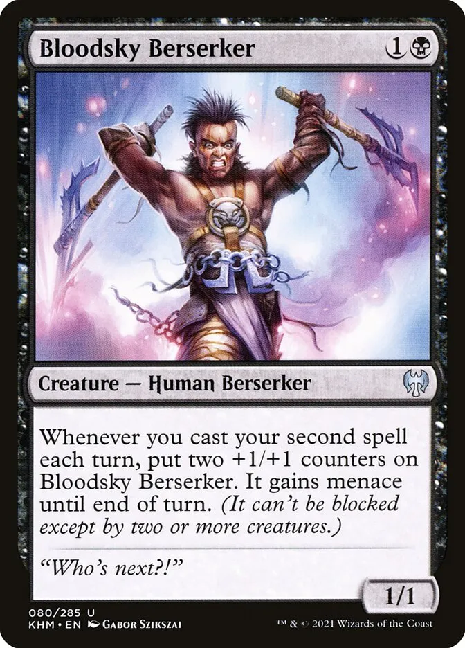 2021 Kaldheim Bloodsky Berserker #80 uncommon card image