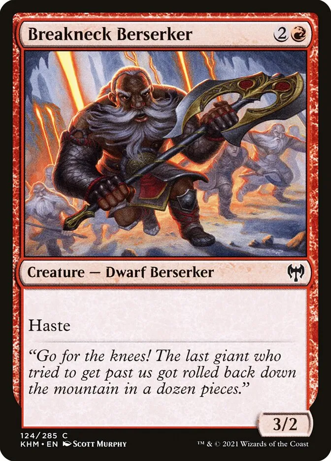 2021 Kaldheim Breakneck Berserker #124 common card image