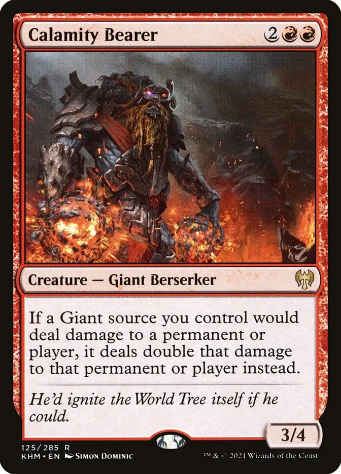 2021 Kaldheim Calamity Bearer #125 rare card image