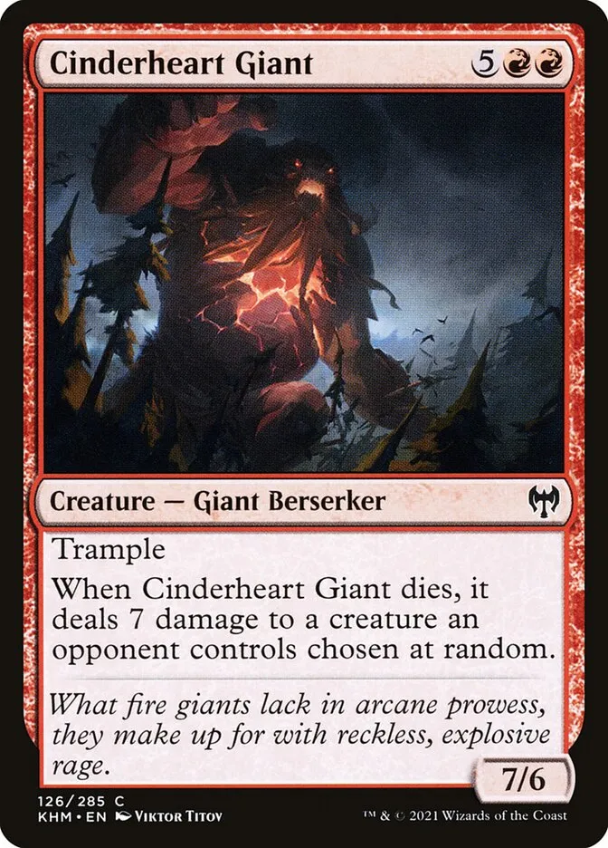 2021 Kaldheim Cinderheart Giant #126 common card image