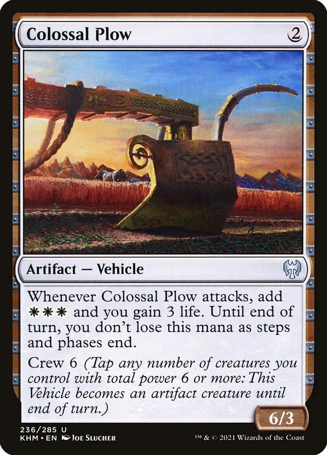 2021 Kaldheim Colossal Plow uncommon #236 uncommon card image