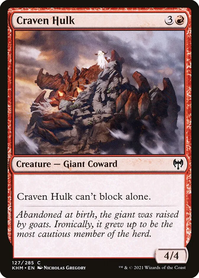 2021 Kaldheim Craven Hulk common #127 common card image