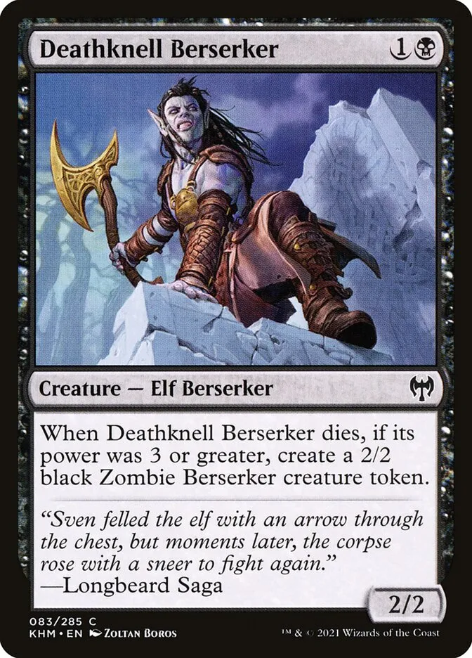 2021 Kaldheim Deathknell Berserker #83 common card image