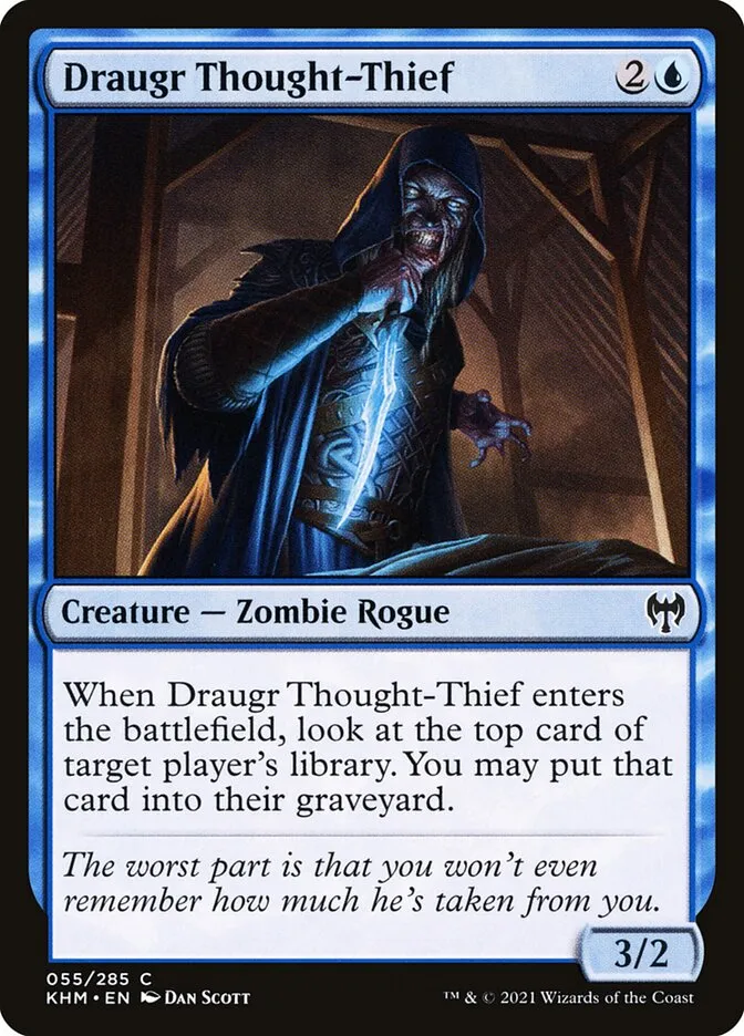 2021 Kaldheim Draugr Thought-Thief #55 common card image
