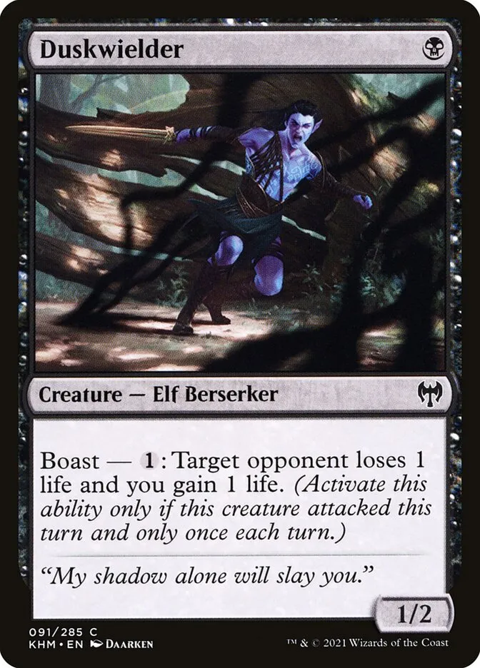 2021 Kaldheim Duskwielder common #91 common card image