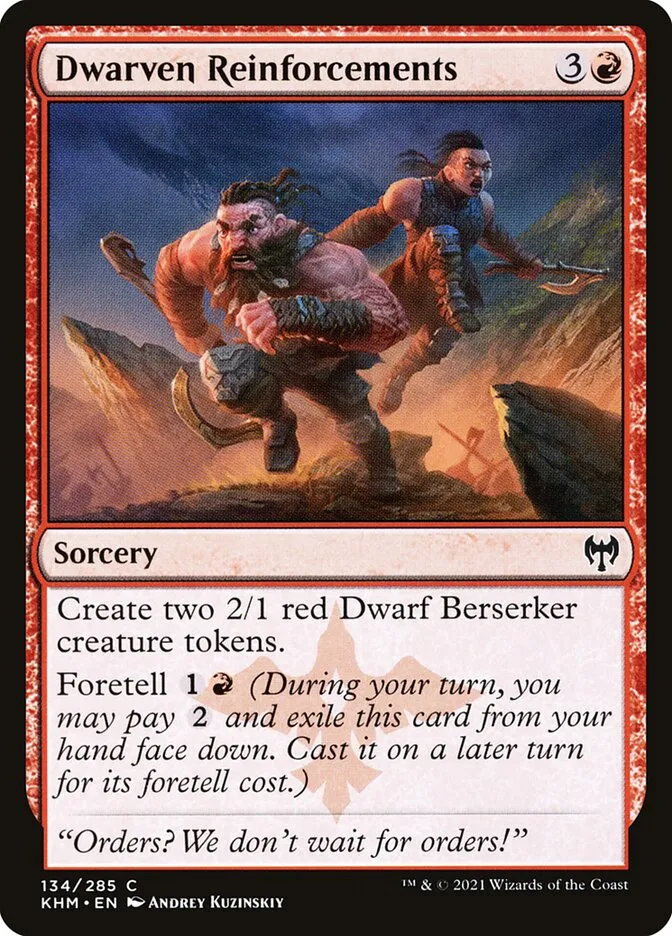 2021 Kaldheim Dwarven Reinforcements #134 common card image